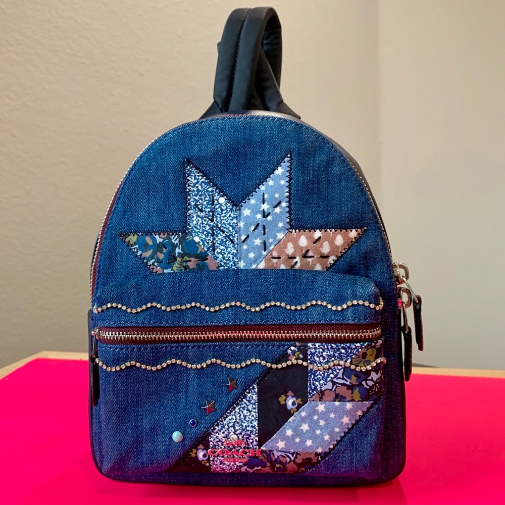 ✨ Coach Star Patchwork Denim Backpack ✨ - Picture 2 of 8